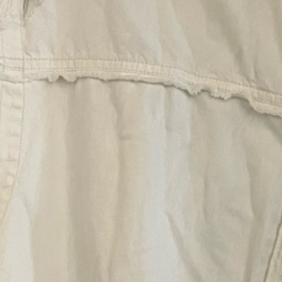 We the Free XS Distressed, raw hem denim button up shirt - Picture 9 of 16